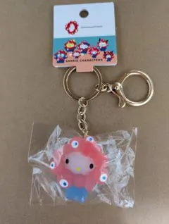 万博 サンリオ×ミャクミャク ハローキティ クリア キーホルダー