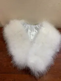 成人式 ファー ショール　白