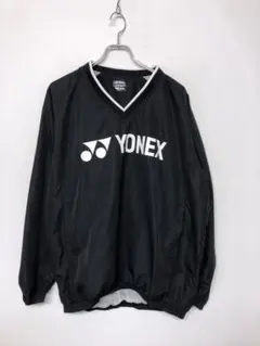 YONEX 古着 ロゴプリント Vネック メッシュ裏地 ウォームアップジャケット