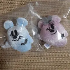 ディズニーハロウィン2024 おばけ　ぬいぐるみチャーム　ミッキー　ミニー　２点