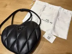 COACH ハート型ショルダーバッグ ブラック