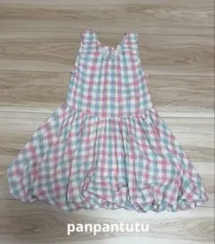panpantutu ノースリーブ ワンピース 130cm チェックのサムネイル