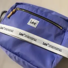 Lee ショルダーバッグ パープル ロゴストラップ