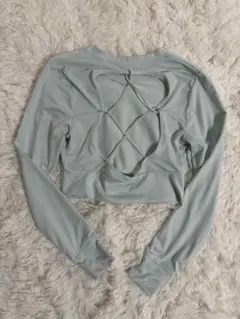 GYMSHARK XS ミントグリーン クロップドトップ