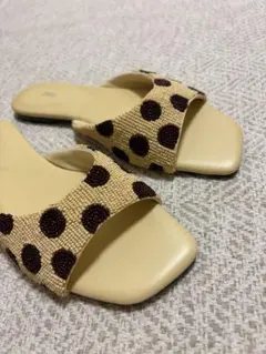 ZARA リボンドットプリントミュール 23.4cm 36 - メルカリ