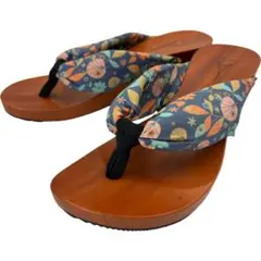 ミズトリ　ベルメゾンコラボ　リーフ　フラワー　下駄　サンダル　大人気　夏　浴衣