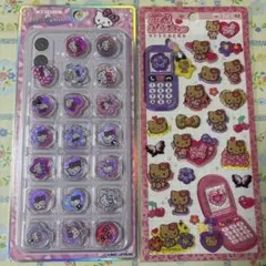 【新品正規品】 ハローキティ 日焼け平成はっぴーフォン キラコロ おはじきシール