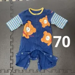 ミキハウス ホットビスケッツ ロンパース 70