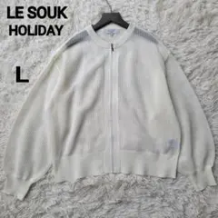 LE SOUK HOLIDAY メッシュジップアップブルゾン 洗える 白 40のサムネイル