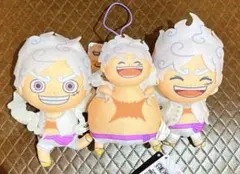 ワンピース ゴムひも付きぬいぐるみ～ルフィギア５～　全3種コンプリート