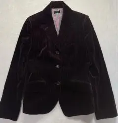paul smith ポールスミスブラック　テーラードジャケット ベロア　40