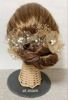 アメリカンフラワー 髪飾り ヘッドドレス 結婚式 前撮り 成人式 卒業式