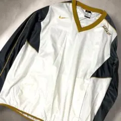 Nike ナイキ READY Vネックナイロンプルオーバー 白黒金 M テック系のサムネイル