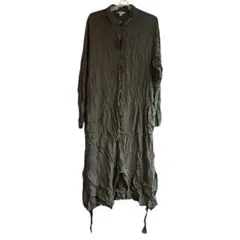 TIME AND TRU XL ロングシャツワンピース オリーブグリーン