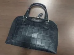 【新品・未使用】モーダプリンチペ 、本革クロコ型押しミニハンドバッグ