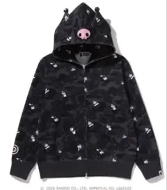 アベイシングエイプ パーカー クロミ Sサイズ BAPE X KUROMI 】CAMO ZIP HOODIE | bape.com