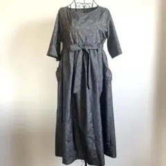 大島紬羽織りよりリメイク　ワンピース
