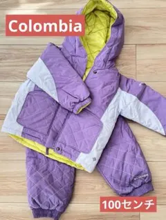 【Colombia】子ども用スキーウェア パープル/イエロー セットアップ