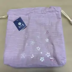桜刺繍 薄ピンク　たち吉　巾着袋