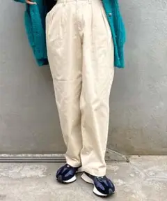 CIAOPANIC TYPY タックペイントチノパンツ アイボリー
