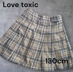 ラブトキシック チェック柄プリーツスカート 130cm Lovetoxic