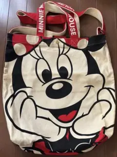【特別割】日本未発売⭐️ミニー　ビッグフェイス　トートバッグ　海外ディズニー org.jpg
