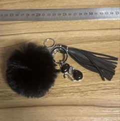 完成品 ハンドメイド バッグチャーム 猫チャーム オブシディアン使用 ブラック