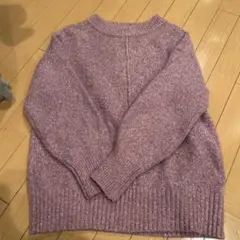 薄紫のリブ編み【ニットセーター】a.v.v