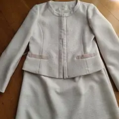 ホワイト スーツ ジャケット 2点セット 13号