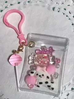 キャンディーバッグキーホルダー いぬ ピンク系
