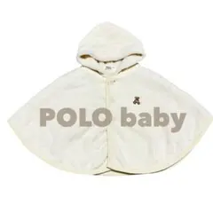 POLO Baby ポロベビー クマ刺繍 ポンチョ ケープ 70 80