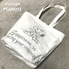 Vintage PEANUTS スヌーピー トートバッグバケツ型 帆布 防水
