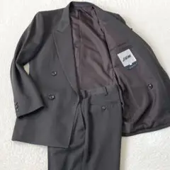 美品　JUN MEN ダブルスーツ セットアップ カーキ　ヴィンテージ　Lサイズ
