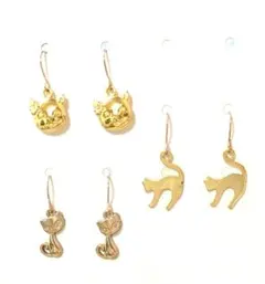 猫ピアス3点セット