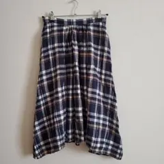 AMERICAN HOLIC チェックネイビー フレアスカート サイズF