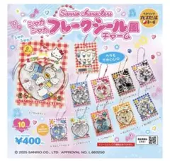 サンリオキャラクターズ シャカシャカフレークシール風チャーム　ポチャッコ