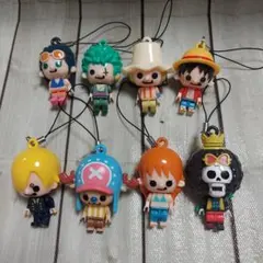 ワンピース⭐レゴ風ストラップ8点セットのサムネイル