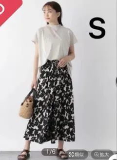【美品】グローバルワーク　サラサラリラックスフレアパンツ
