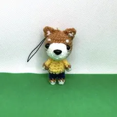 あみぐるみ　ハンドメイド　ミニサイズ　犬　柴犬　ストラップ　うちの子　癒し系