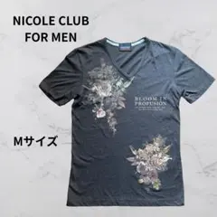 NICOLE CLUB 花柄プリント Tシャツ Mサイズ