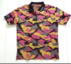 MARK&LONA マークアンドロナ　ポロシャツ　炎　メンズ　迷彩　ゴルフ　M MARK&LONA マークアンドロナ ポロシャツ 炎 メンズ 迷彩 ゴルフ M 楽天