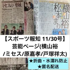 【スポーツ報知 11/30号】 芸能ページ 記事
