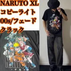 00s/M★Tシャツ ナルト 黒 アニメT 公式 オフィシャル