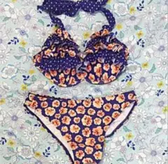 ❤️現品限り❤️レベッカテイラー ビキニ 水玉 花柄 ブルー