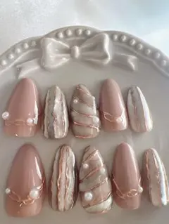 冬ネイル　ゴージャス　ニュアンス　ネイルチップ