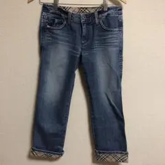 귀여운 버버리 블루 레이블 노바 체크 청바지 M