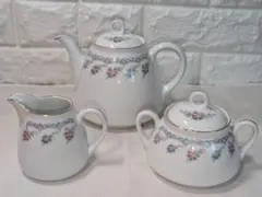 ノリタケ Noritake ヴィンテージ ティーセット 3点 金彩 花柄