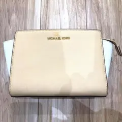 MICHAEL KORS ベージュ ホワイト ショルダーバッグ