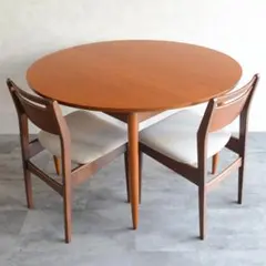 イギリスヴィンテージ エクステンション ラウンド ダイニングテーブル 拡張式円形