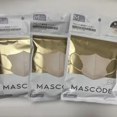 新品未開封　MASCODE 3Dマスク Mサイズ ピンク 3袋セットのサムネイル